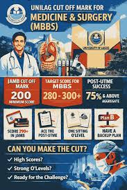 What is the JAMB cut-off mark for Medicine in UNILAG?